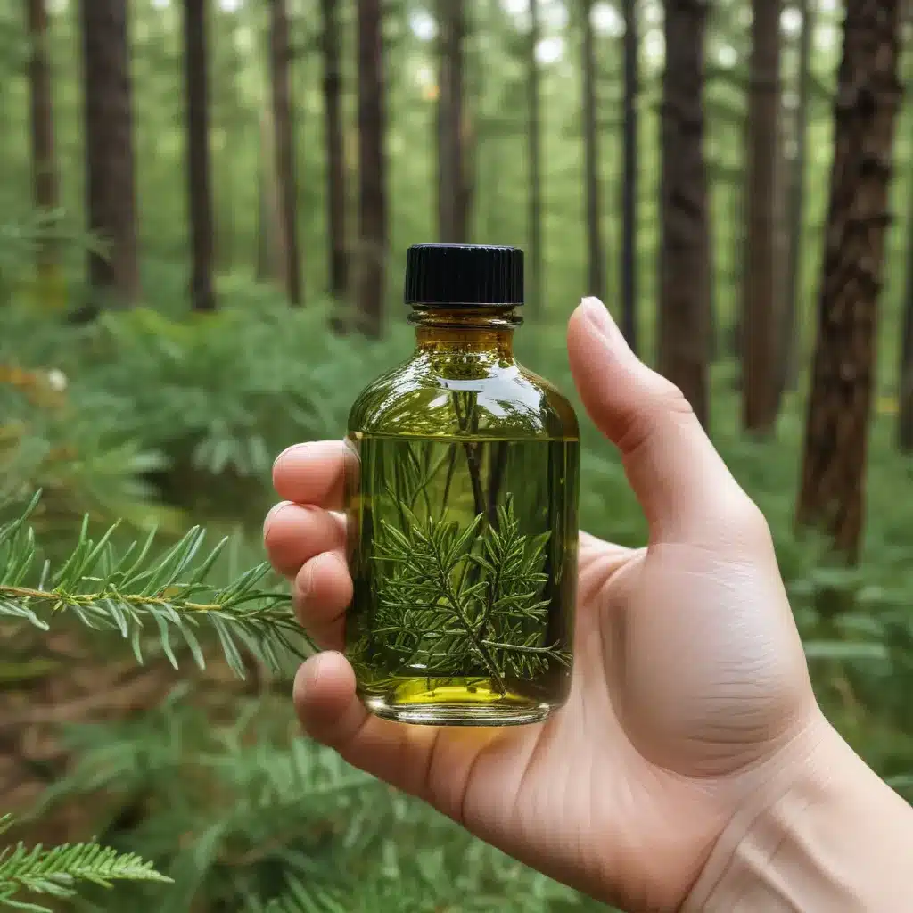 Forest Bathing with Pine Needle Oil