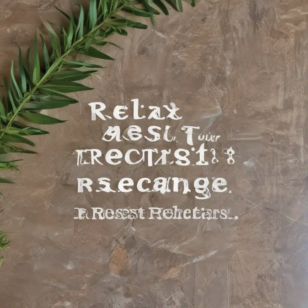 Relax, Reset, Recharge